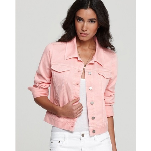 peach jean jacket
